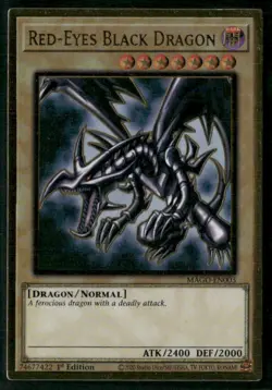 Red-Eyes Black Dragon MAGO-EN003 1st Edition MAXIMUM GOLD RARE NM Yu-Gi-Oh! - Image 1