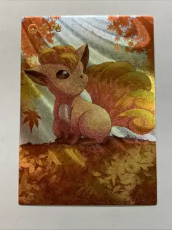 Vulpix Fire Fox Pokemon 37 Foil Holo Card Anime Rare Full Alt Art Arcade Pokedex - Image 1