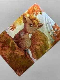 Vulpix Fire Fox Pokemon 37 Foil Holo Card Anime Rare Full Alt Art Arcade Pokedex - Image 3