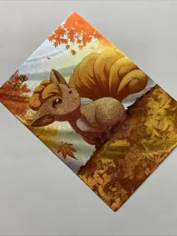 Vulpix Fire Fox Pokemon 37 Foil Holo Card Anime Rare Full Alt Art Arcade Pokedex - Image 4