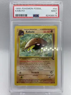 Pokemon PSA 9 Kabuto 50/62 - Fossil Set 1999 Mint Sugimori Card - Image 1