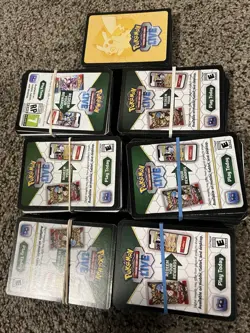 650+ Pokemon TCG Online Code Cards Bulk Lot Many Mixed Sets UNUSED PHYSICAL - Image 1