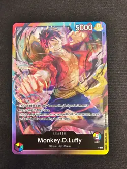 Rainbow Promo Monkey D Luffy Leader (Non-Foil)- One Piece Card TCG English NM/M - Image 1