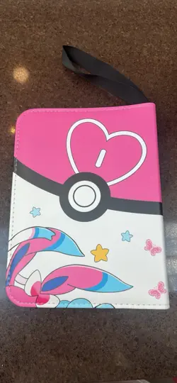 Pokemon TCG Pink White Sylveon Zip Up 55 pages Holds 440 Card Binder TCGAMES - Image 2