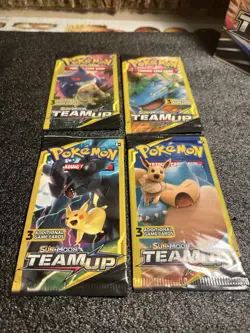 Team Up Dollar Store 3 Card Booster Packs Set Of 4 (Factory Sealed) Minty Packs - Image 1
