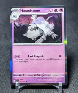 Houndstone Rare Holo Psychic 2024 PALDEAN FATES Pokemon TCG Card 043/091 - Image 1