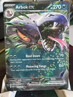 POKEMON ARBOK EX 024/165 DOUBLE RARE HOLOFOIL SCARLET & VIOLET 151 NM CARD - Image 1