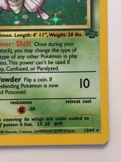 Pokemon TCG Venomoth Holo Rare Card 13/64 Jungle Lightly Played - Image 4