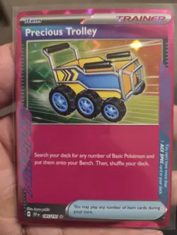 Precious Trolley Holo Card 185/191 SV08 Surging Sparks, Near Mint Condition - Image 2