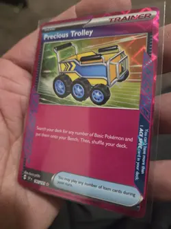 Precious Trolley Holo Card 185/191 SV08 Surging Sparks, Near Mint Condition - Image 3
