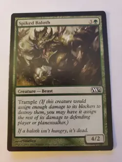 MTG Magic The Gathering Card Spiked Baloth Creature Beast Green M13 - Image 1