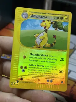 #2 Ampharos 1/147 Aquapolis 2002 Reverse Holo E-Series Vintage Pokemon Card TCG - Image 3