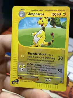 #2 Ampharos 1/147 Aquapolis 2002 Reverse Holo E-Series Vintage Pokemon Card TCG - Image 5