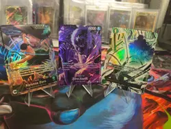 One Piece TCG Roronoa Zoro Leader/ Treasure/Manga Platform 3 Card Bundle English - Image 1