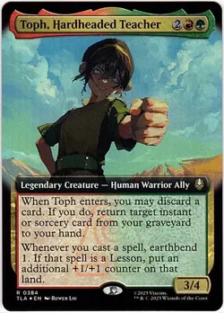 MTG Avatar: The Last Airbender Toph, Hardheaded Teacher Extended Art Foil (Rare) - Image 2