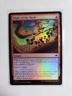 Might Of The Meek (Foil) - Bloomburrow - LP - MTG Magic - Common - Red Instant - Image 1