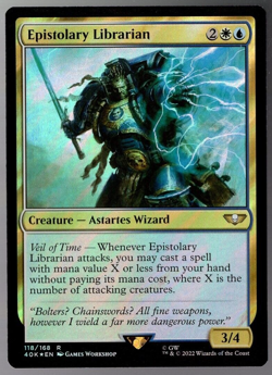 Epistolary Librarian 118/168 Rare Surge Foil Warhammer 40K MTG NM - Image 1
