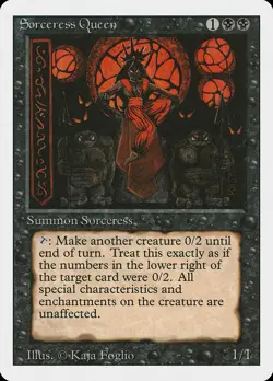 MTG Magic the Gathering 1x SP Sorceress Queen - Revised Edition x1 - Image 1