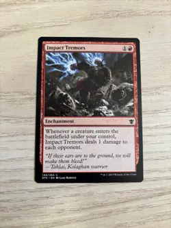 Impact Tremors DTK 140 NM MTG Magic Card English Dragons Of Tarkir - Image 1