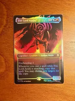 1x - Fire Lord Azula - FOIL BORDERLESS #334 - Avatar: The Last Airbender MTG - Image 1
