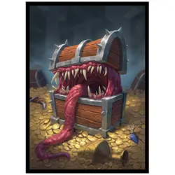 Treasure Chest Mimic - MTG Size - 100 Smooth Matte Card Sleeves - Image 1