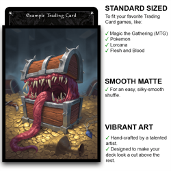 Treasure Chest Mimic - MTG Size - 100 Smooth Matte Card Sleeves - Image 2