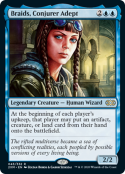 Braids, Conjurer Adept Double Masters NM Blue Rare MAGIC GATHERING CARD ABUGames - Image 1