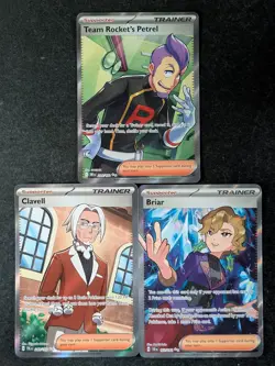 2023/2024/2025 Pokemon Assorted Lots Of 3 TEAM ROCKET'S PETREL/ BRIAR/CLAVELL - Image 1