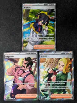 2023/2024 Pokemon Double Rare Assorted Lots Of 3 KIERAN/ SAGUARO/ HASSEL - Image 1