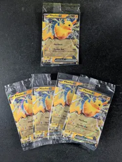 2024 Pokemon PIKACHU EX #063/193 Paldea Evolved Holiday Calendar Holo Lots Of 5 - Image 1