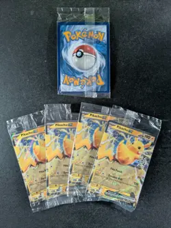 2024 Pokemon PIKACHU EX #063/193 Paldea Evolved Holiday Calendar Holo Lots Of 5 - Image 2