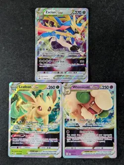 2022/2023 Pokemon Rare Assorted Lots Of 3 ZACIAN VSTAR/ WHIMSICOTT VSTAR - Image 1