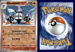 Reverse Holo Chandelure 038/197 Uncommon Obsidian Flames Pokemon TCG - Image 1