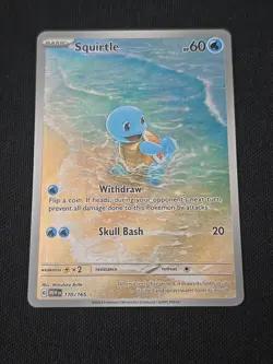 Squirtle 170/165 Sv: Scarlet & Violet 151 Illustration Rare Holo Pokemon TCG NM - Image 1