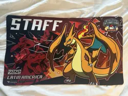 Pokemon LAIC Playmat - 2026 STAFF Mega Charizard Play Mat - Image 1