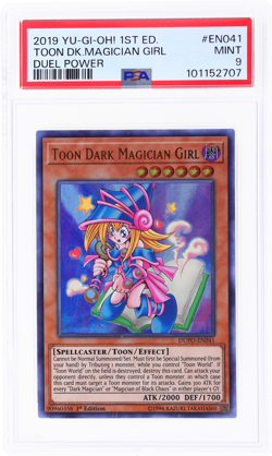 2019 Yu-Gi-Oh Duel Power Toon Dark Magician Girl 1st Edition #DUPOEN041 PSA 9 - Image 1