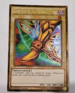 Yugioh Card TCG Right Leg of the Forbidden One PGL2-EN022 Gold Rare 1st Edition - Image 1