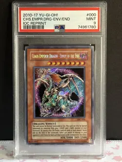 Yu-Gi-Oh! 2010 Chaos Emperor Dragon-Envoy of the End IOC-000 Secret Unlim PSA 9 - Image 1