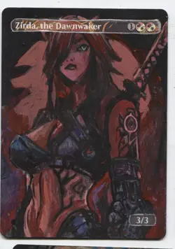 Zirda, The Dawnwaker MTG Altered art MAGIC Hand Painted Card Commander - Image 1