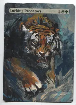 Lurking Predators MTG Altered art MAGIC Hand Painted Card Commander - Image 1