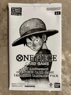 One Piece Card Game 3rd Anniversary Treasure Campaign Promo Pack Factory Sealed - Image 1
