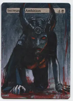 Increasing Ambition MTG Altered art MAGIC Hand Painted Card Commander - Image 1