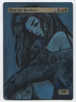 Disa the Restless MTG Altered art MAGIC Hand Painted Card Commander - Image 1