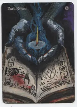 Dark Ritual MTG Altered art MAGIC Hand Painted Card Commander - Image 1