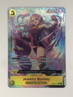 One Piece Card Game Jewelry Bonney OP08-105 SR English Alt Art Two Legends NM - Image 1