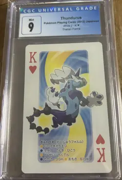 2012 Pokemon Thundurus White 2 King of Hearts Playing Cards Japanese CGC 9 - Image 1