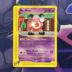 Mr Mime 95b/147 - Aquapolis Pokemon Card - E Series E Reader Vintage - Mint - Image 1