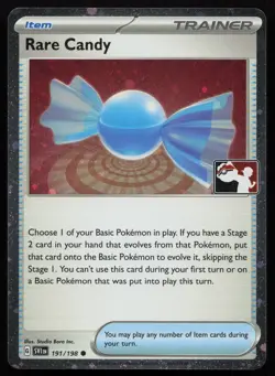 Pokemon Rare Candy - 191/198 Prize Pack Series Cards Cosmo Holo Pack Fresh - NM - Image 1