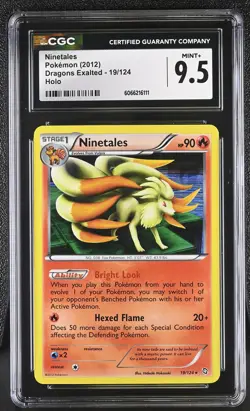 CGC 9.5 MINT+ Ninetales 2012 Dragons Exalted 19/124 Holo Pokemon Card - Image 1
