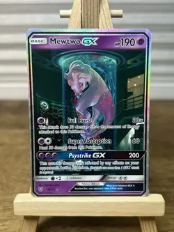 Mewtwo GX 78/73 Shining Legends Holo Rare Mewtube Holo Secret Rare Pokemon Card - Image 1